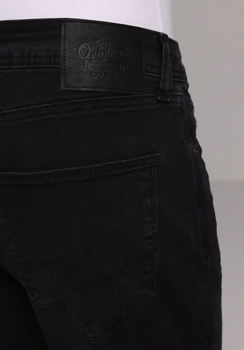Regular Fit   Erkek Black Black Denim Jean Pantolon