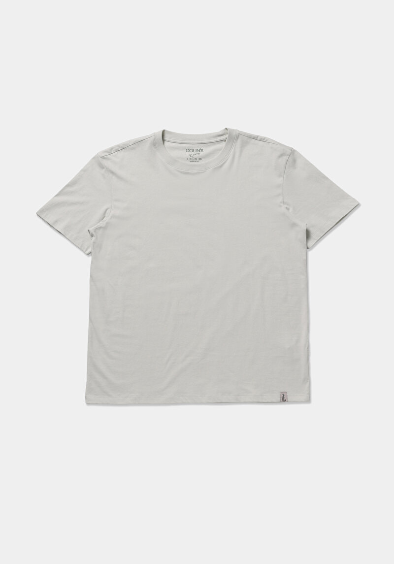 Regular Fit Yuvarlak Yaka Düz Erkek Turkuaz Kısa Kol Tişört