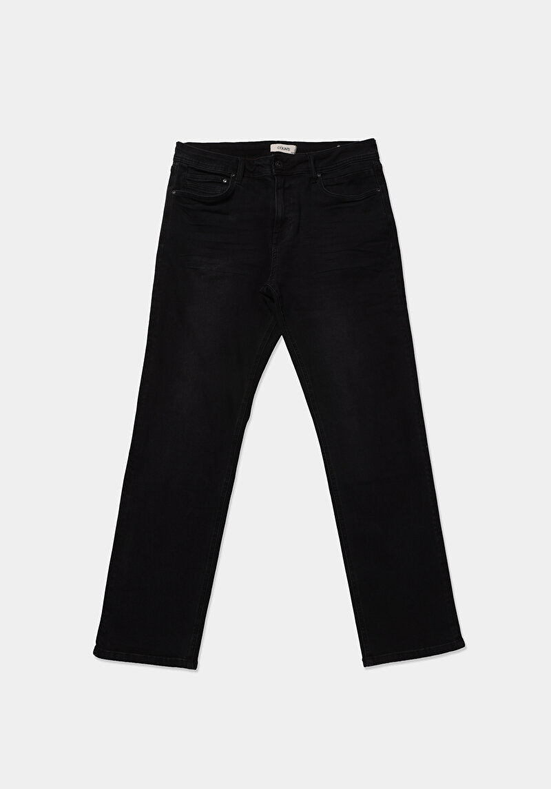 Regular Fit   Erkek Black Black Denim Jean Pantolon
