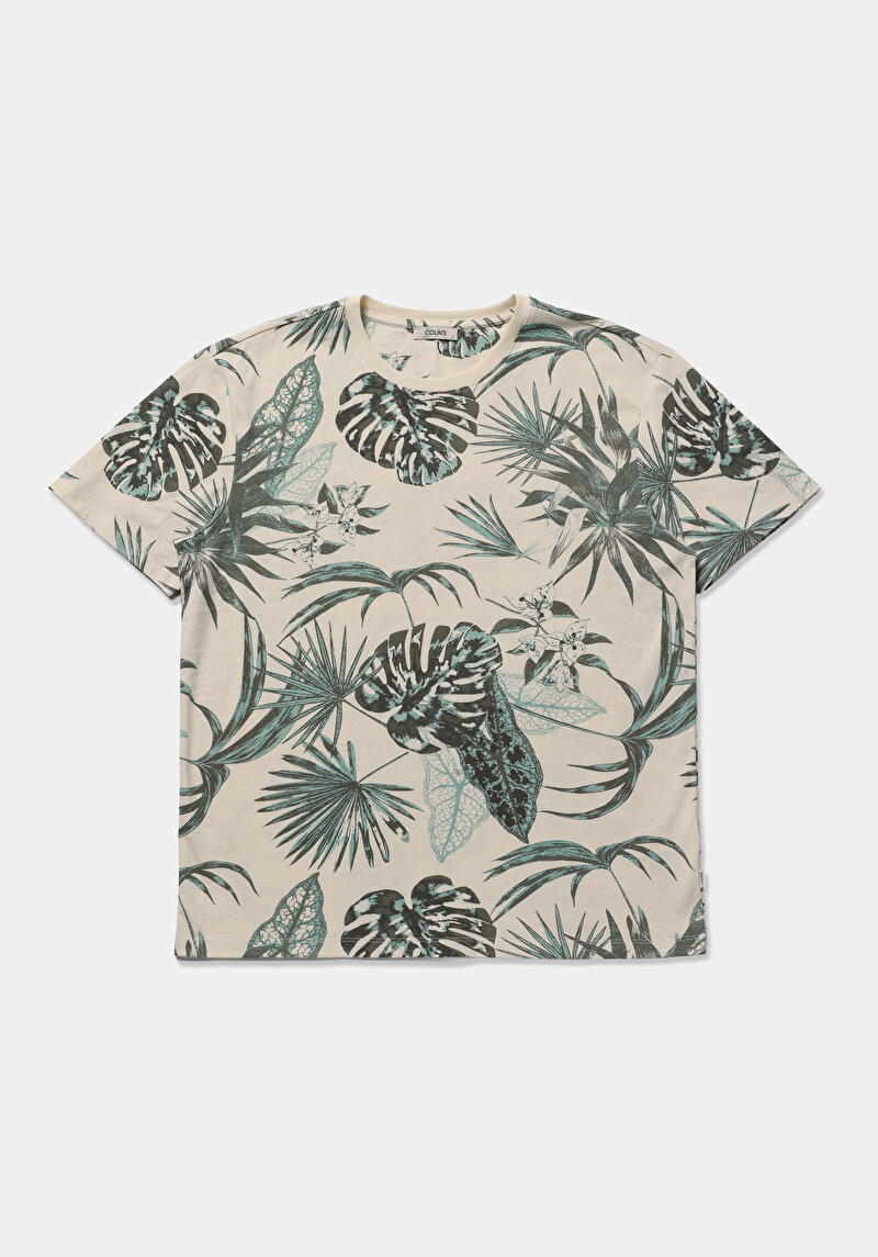 Regular Fit Yuvarlak Yaka Düz Erkek Yeşil Kısa Kol Tişört