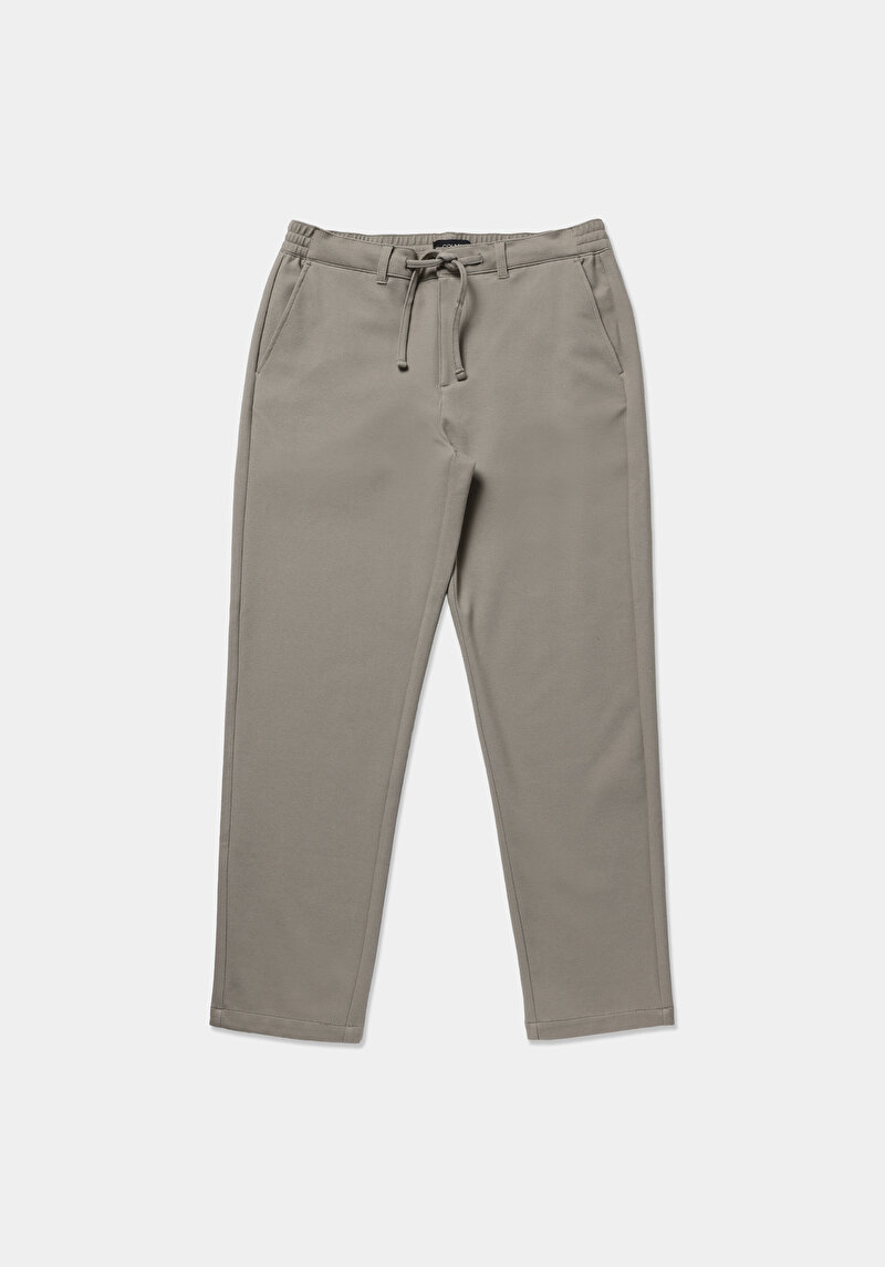 Regular Fit Orta Bel Düz Paça Erkek Yeşil  Pantolon