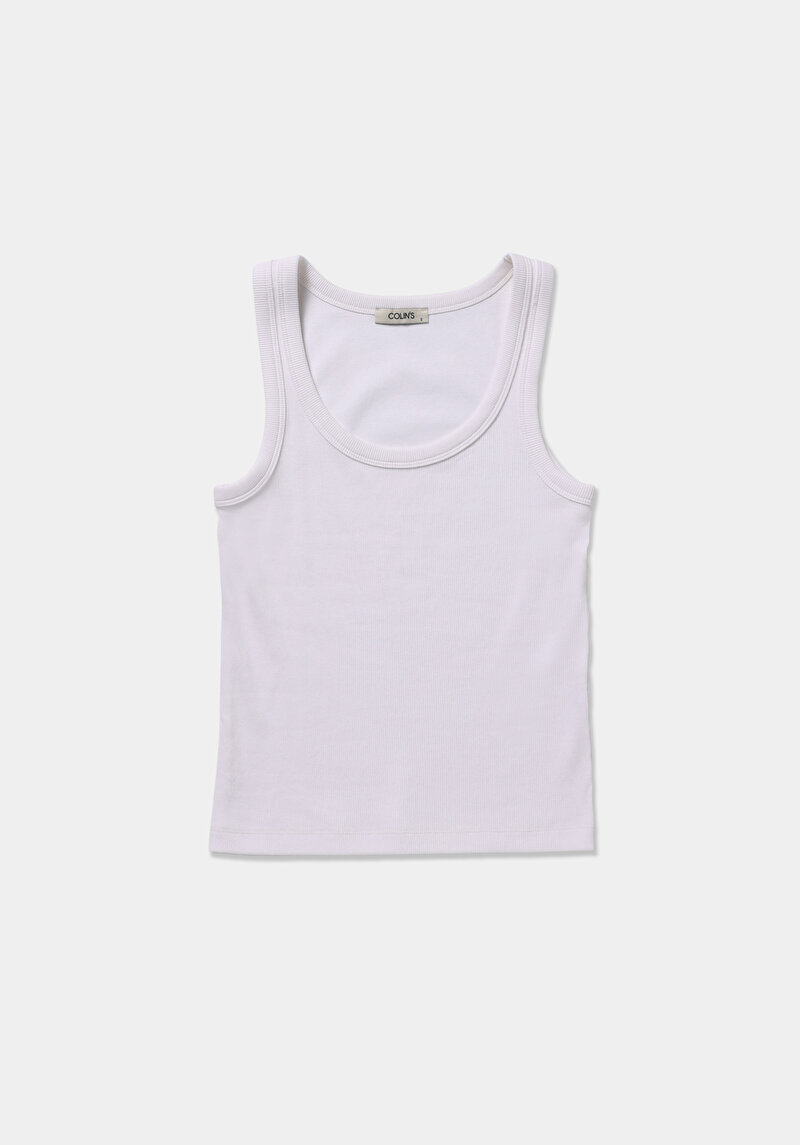 Slim Fit   Kadın Beyaz Atlet