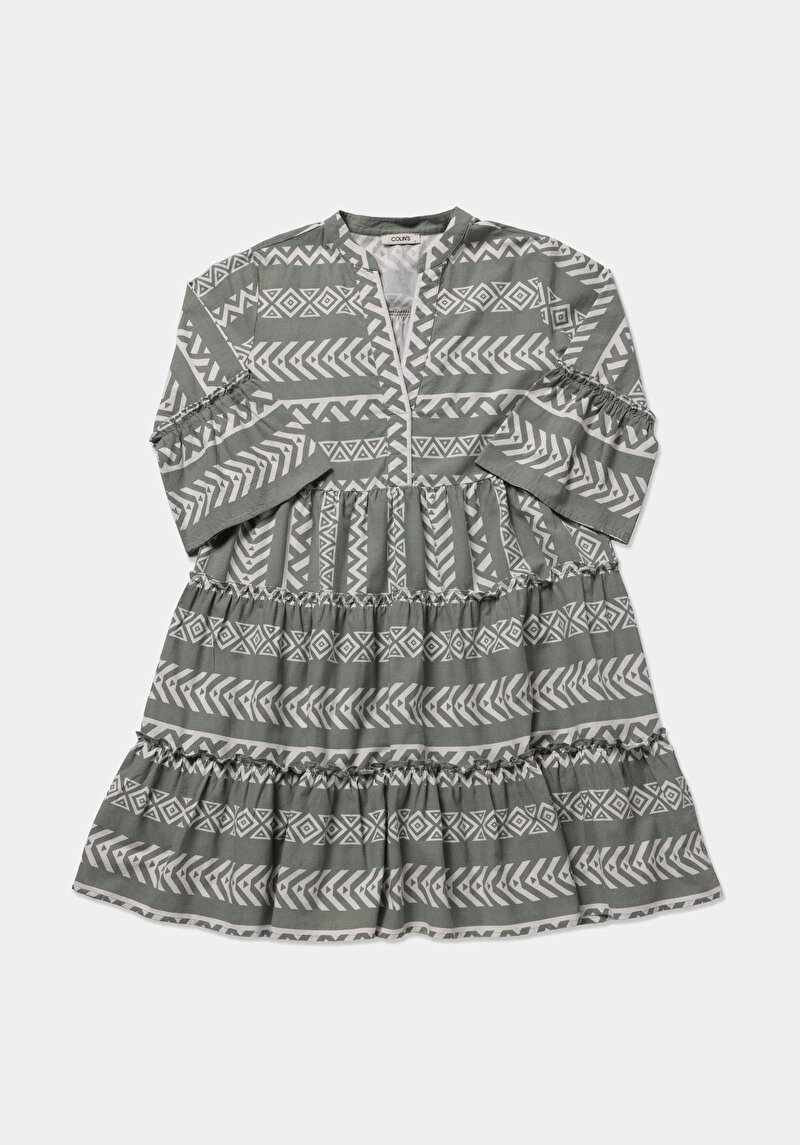 Regular Fit  Kadın Yeşil  Elbise