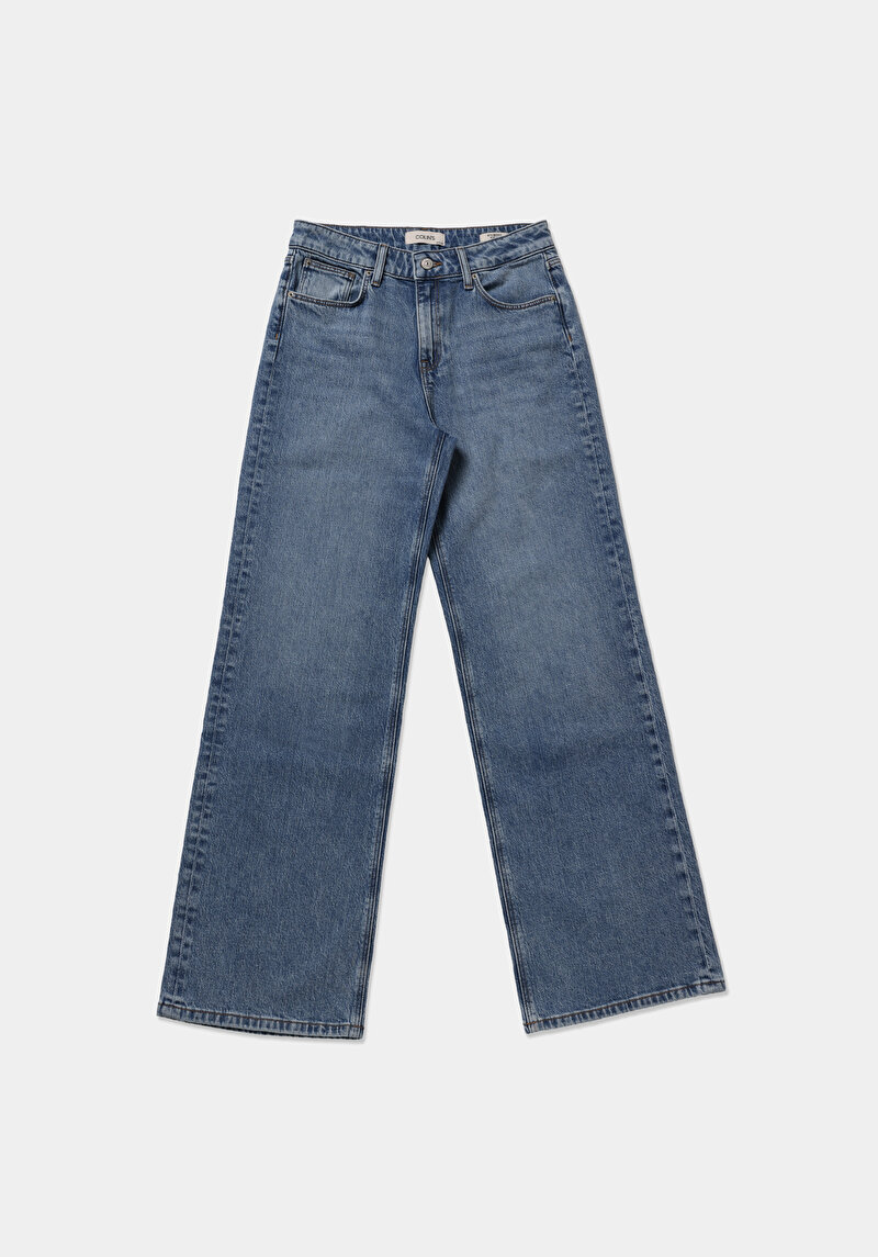 Regular Fit   Kadın Light İndigo Denim Jean Pantolon