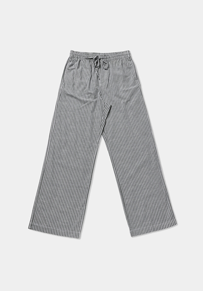 Regular Fit Yüksel Bel Geniş Paça Kadın Yeşil  Pantolon