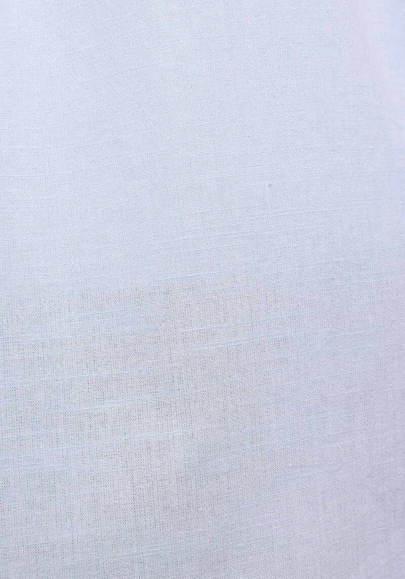 Regular Fit Shirt Neck Düz Erkek Mavi Uzun Kol Gömlek