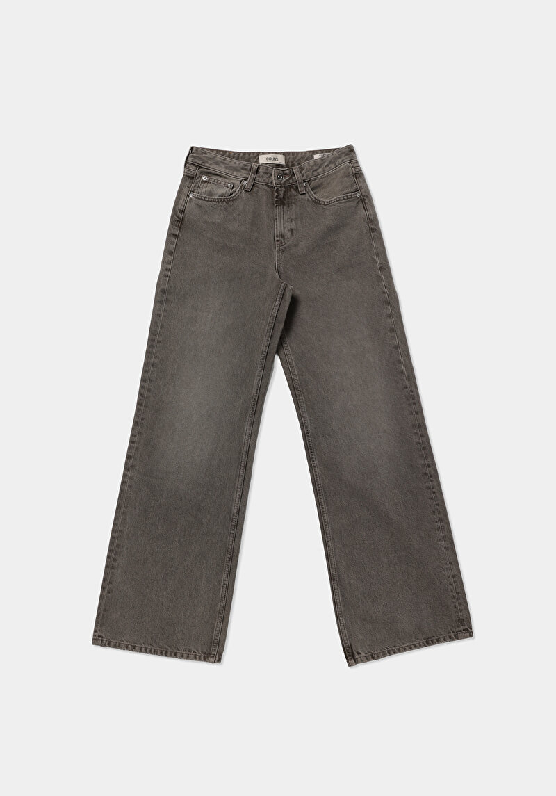 Regular Fit Kadın Over Dyed Denim Jean Pantolon
