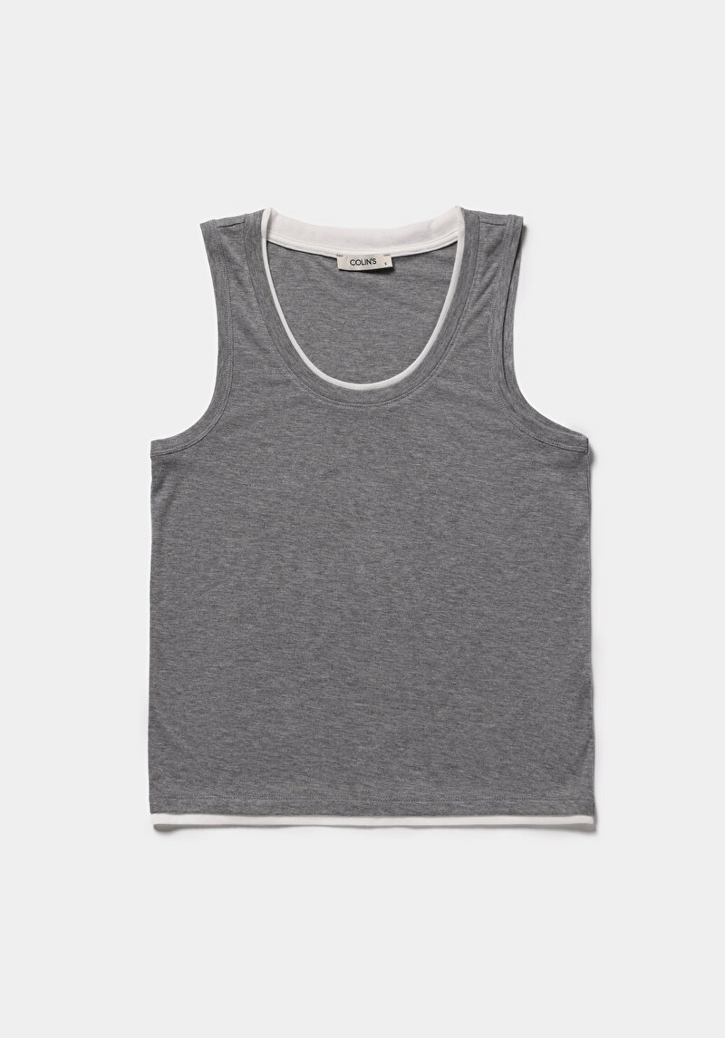 Slim Fit   Kadın Gri Atlet
