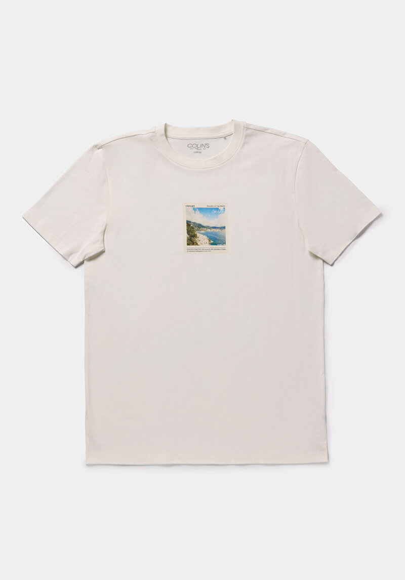 Regular Fit Yuvarlak Yaka Düz Erkek Beyaz Kısa Kol Tişört