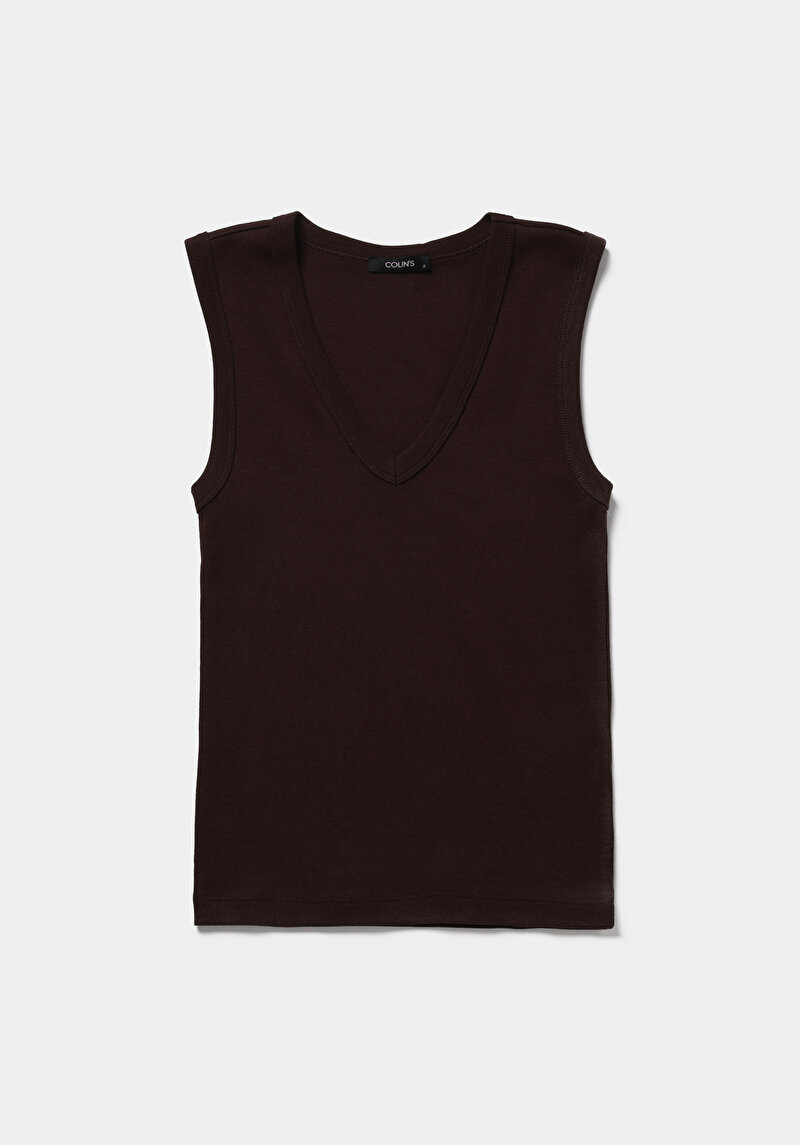 Slim Fit   Kadın Kahverengi Atlet