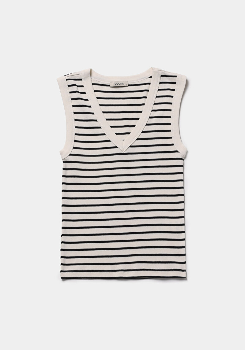 Slim Fit   Kadın Beyaz Atlet