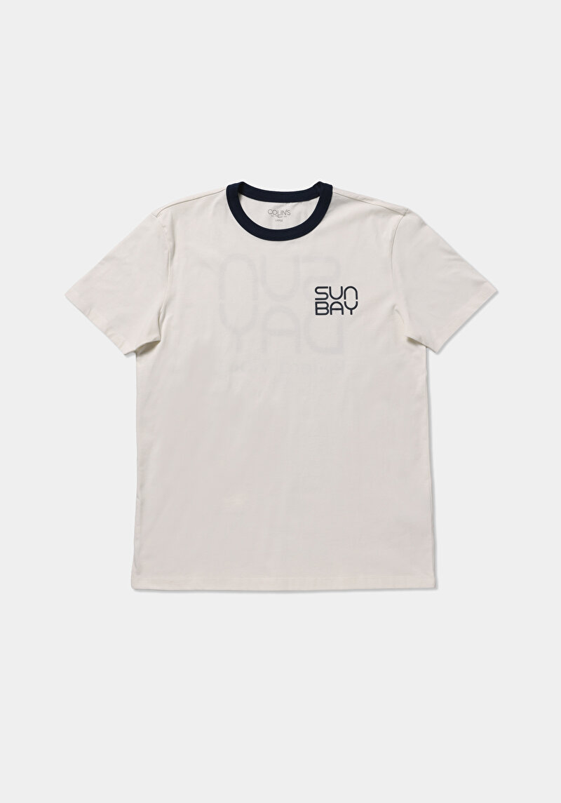 Regular Fit Yuvarlak Yaka Düz Erkek Beyaz Kısa Kol Tişört