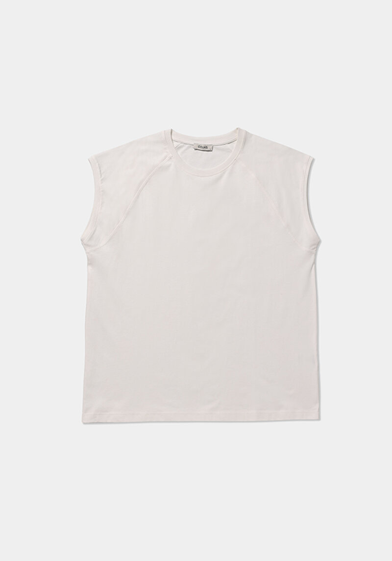 Boxy Fit   Erkek Beyaz Atlet