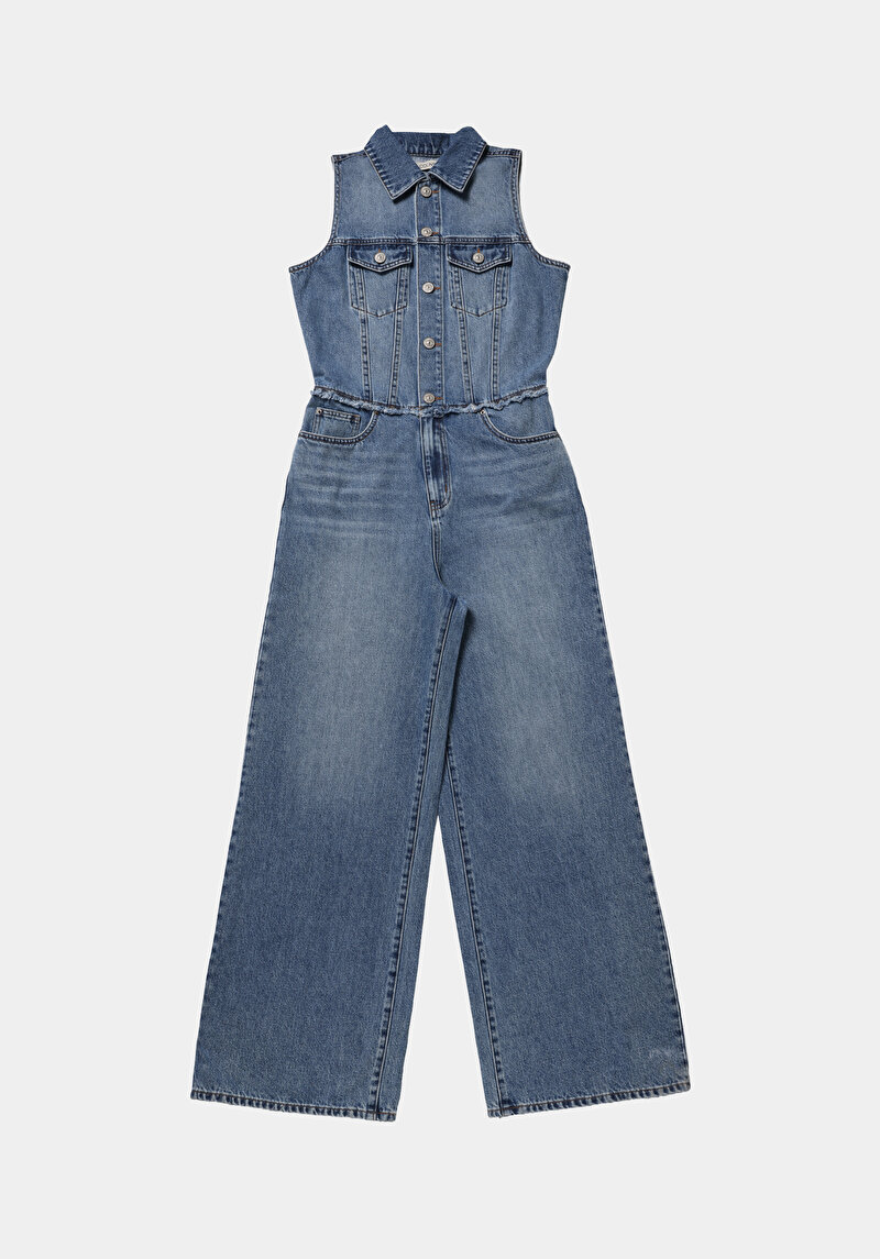 Slim Fit   Kadın Light İndigo Denim Jean Pantolon