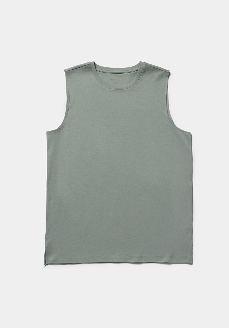 Regular Fit   Erkek Yeşil Atlet