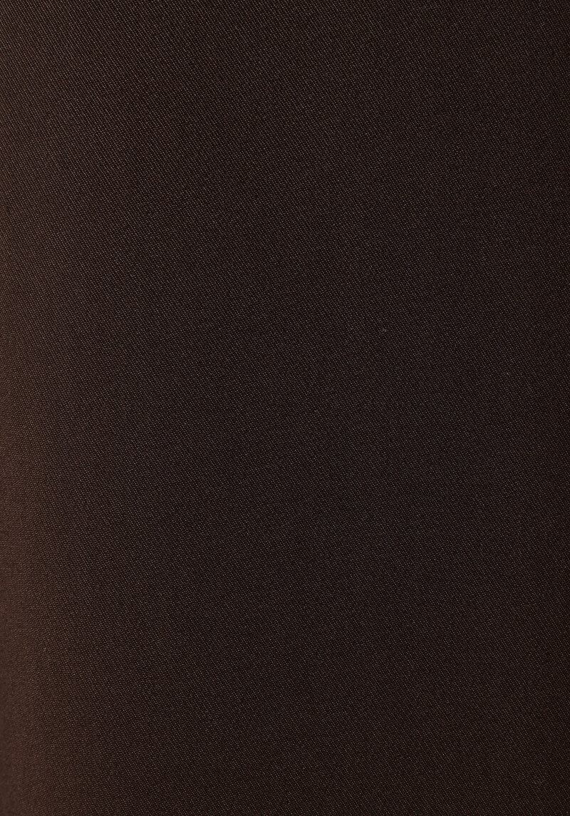 Regular Fit Yüksel Bel Düz Paça Kadın Kahverengi  Pantolon