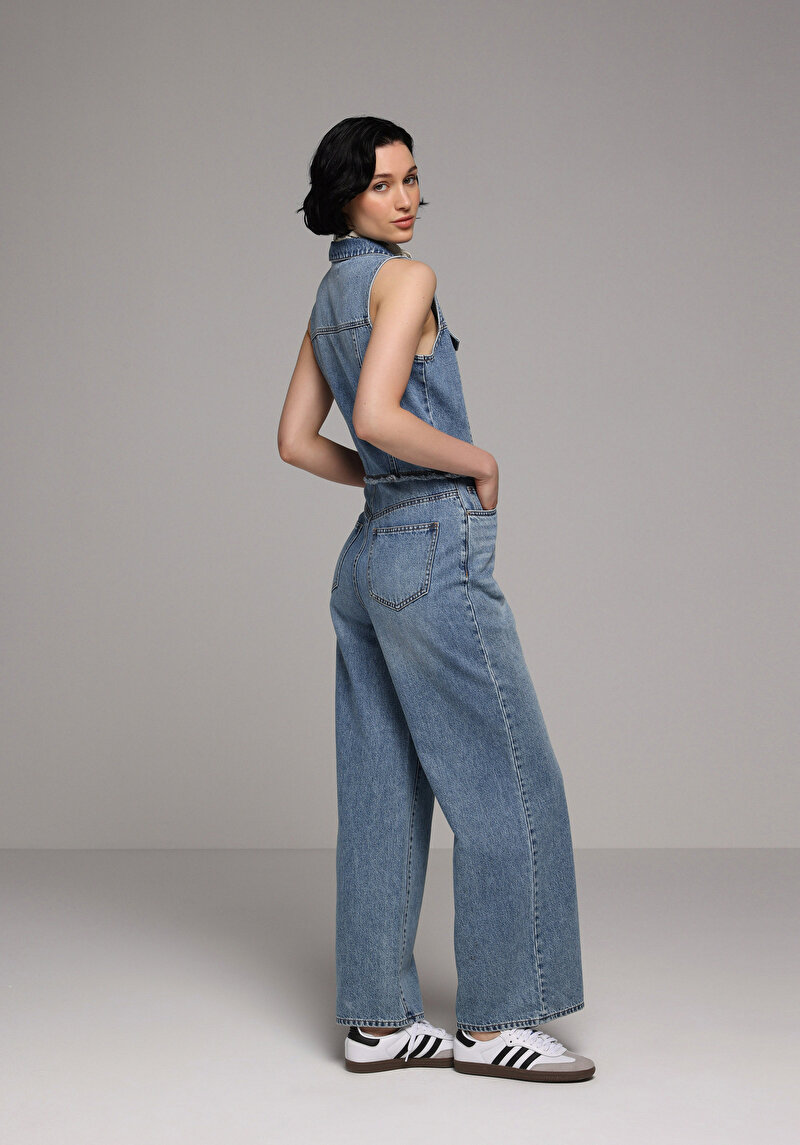 Slim Fit Kadın Light İndigo Denim Jean Pantolon