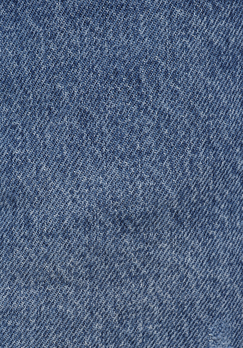 Mom Fit Yüksel Bel Düz Kadın Mid İndigo Denim Jean Şort