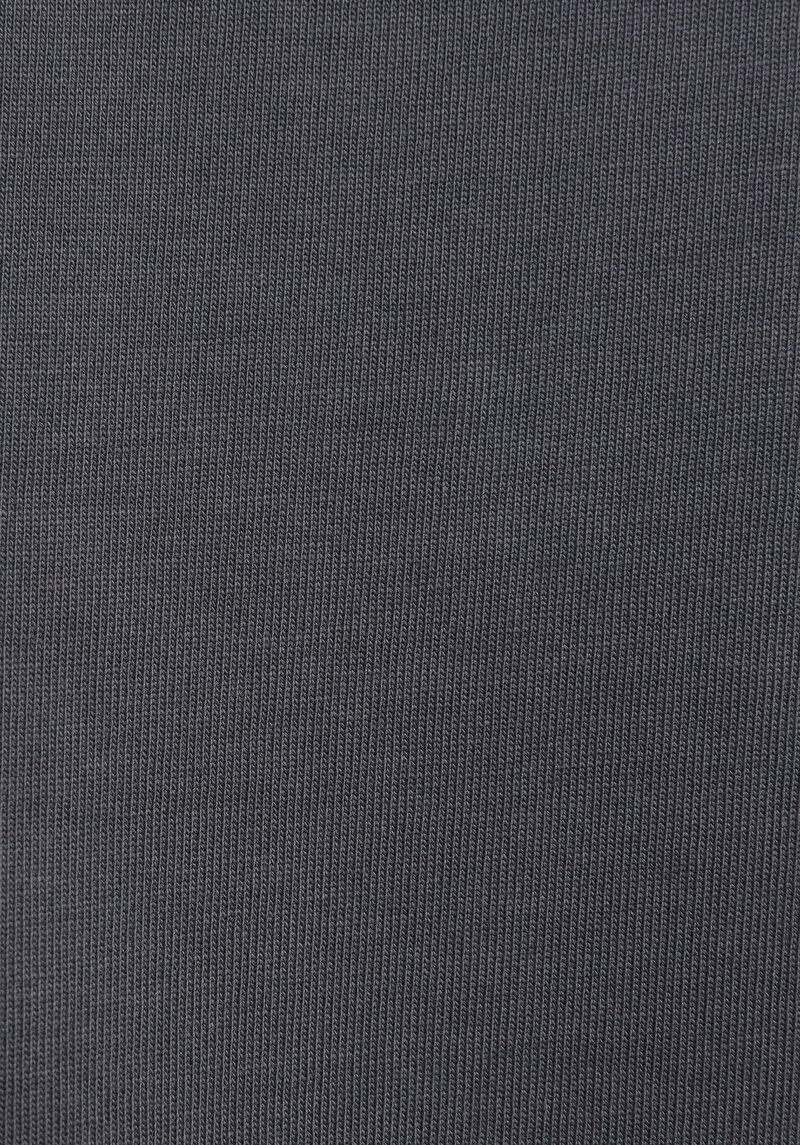 Regular Fit Yuvarlak Yaka Düz Kadın Antrasit Kısa Kol Tişört