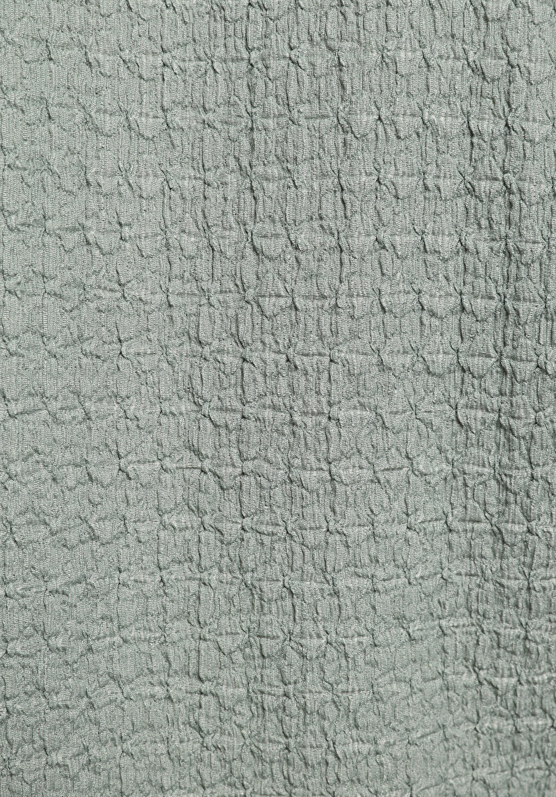 Slim Fit Polo Yaka Düz Kadın Yeşil Kısa Kol Tişört