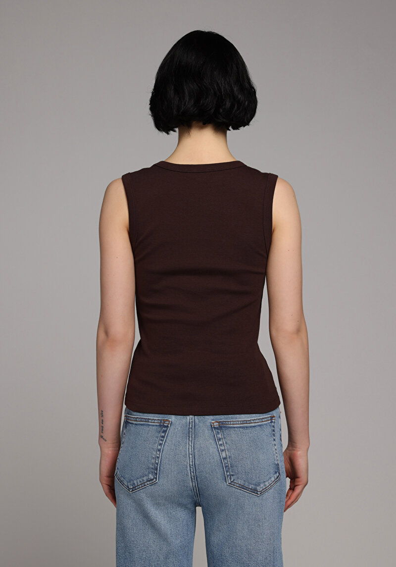 Slim Fit   Kadın Kahverengi Atlet