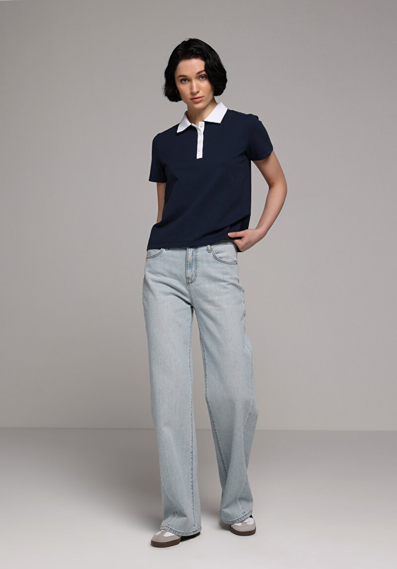 Regular Fit Kadın Light İndigo Denim Jean Pantolon