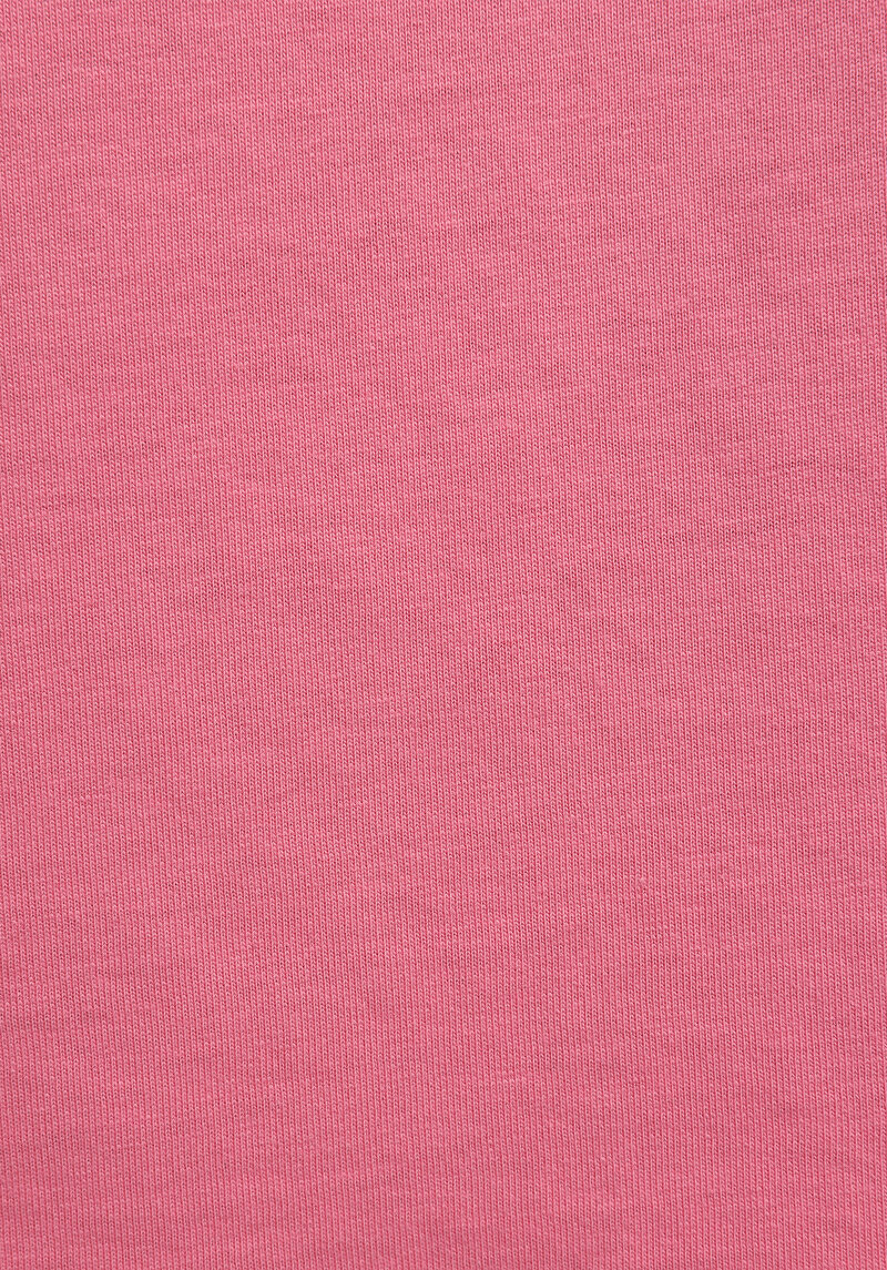 Relax Fit Yuvarlak Yaka Baskılı Kadın Pembe Kısa Kol Tişört