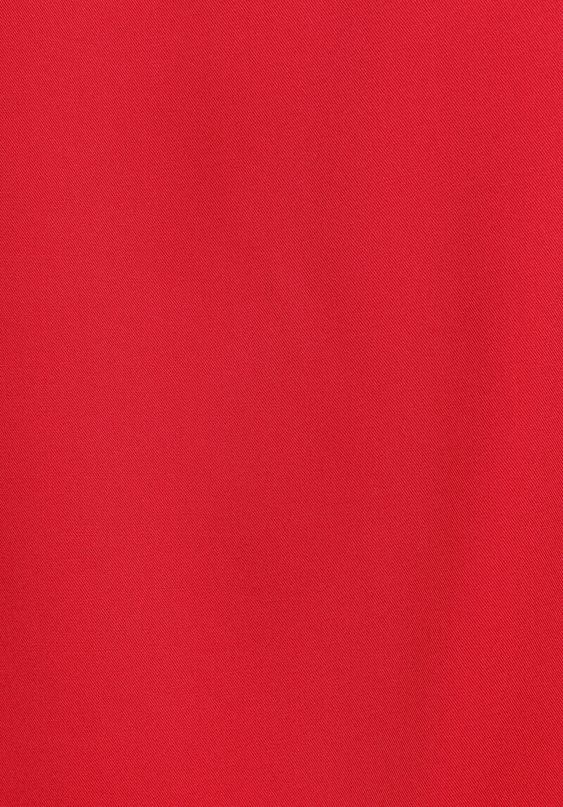 Fashion Fit Shirt Neck Düz Kadın Kirmizi Kısa Kol Gömlek