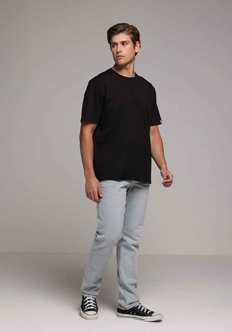 Straight Fit   Erkek Light İndigo Denim Jean Pantolon