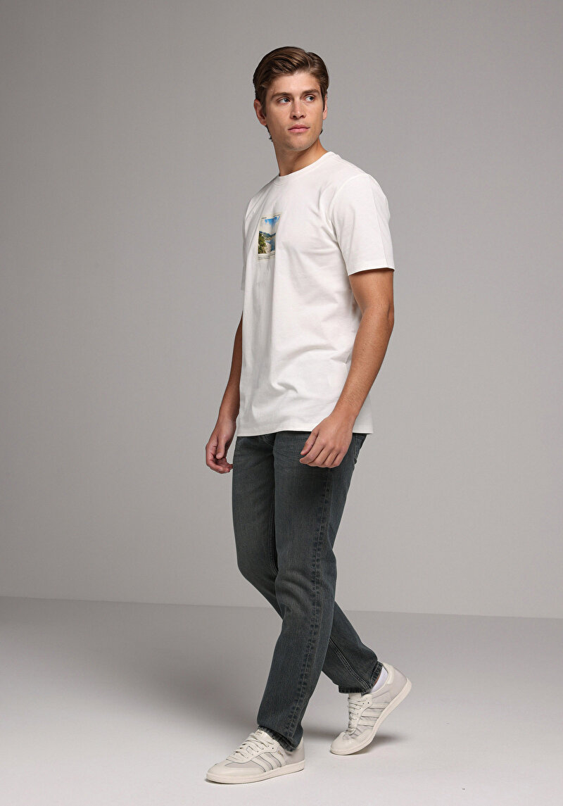 Regular Fit   Erkek Over Dyed Denim Jean Pantolon