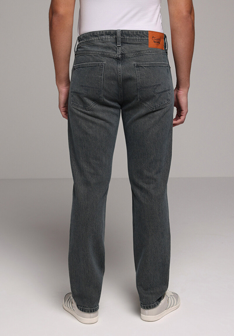 Regular Fit Erkek Over Dyed Denim Jean Pantolon