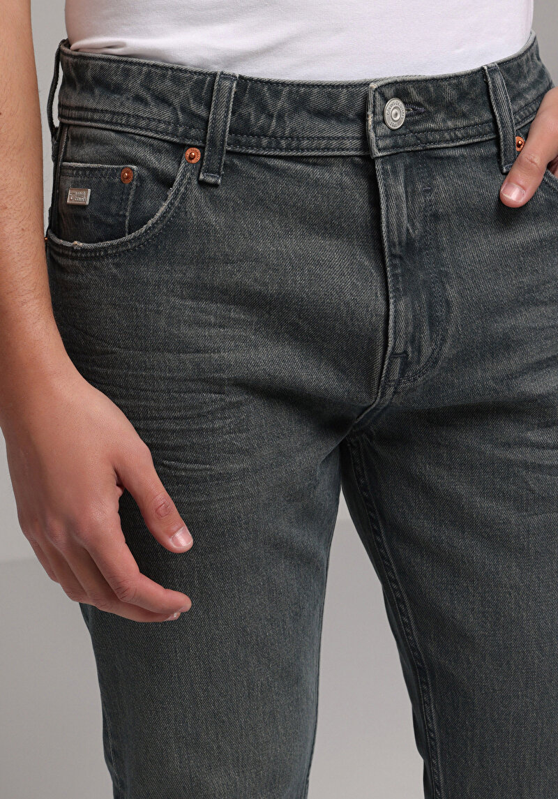 Regular Fit   Erkek Over Dyed Denim Jean Pantolon
