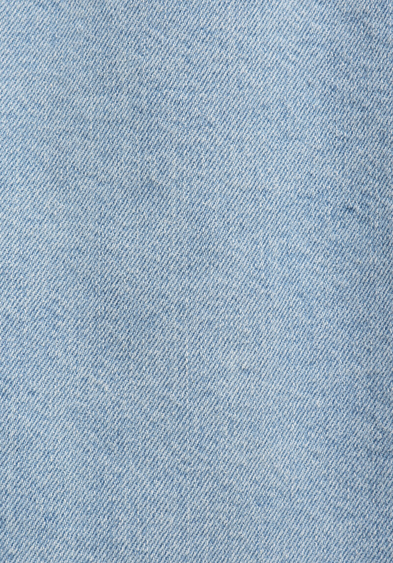 Regular Fit Düğmeli Astarsız  Erkek Light İndigo Denim Ceket