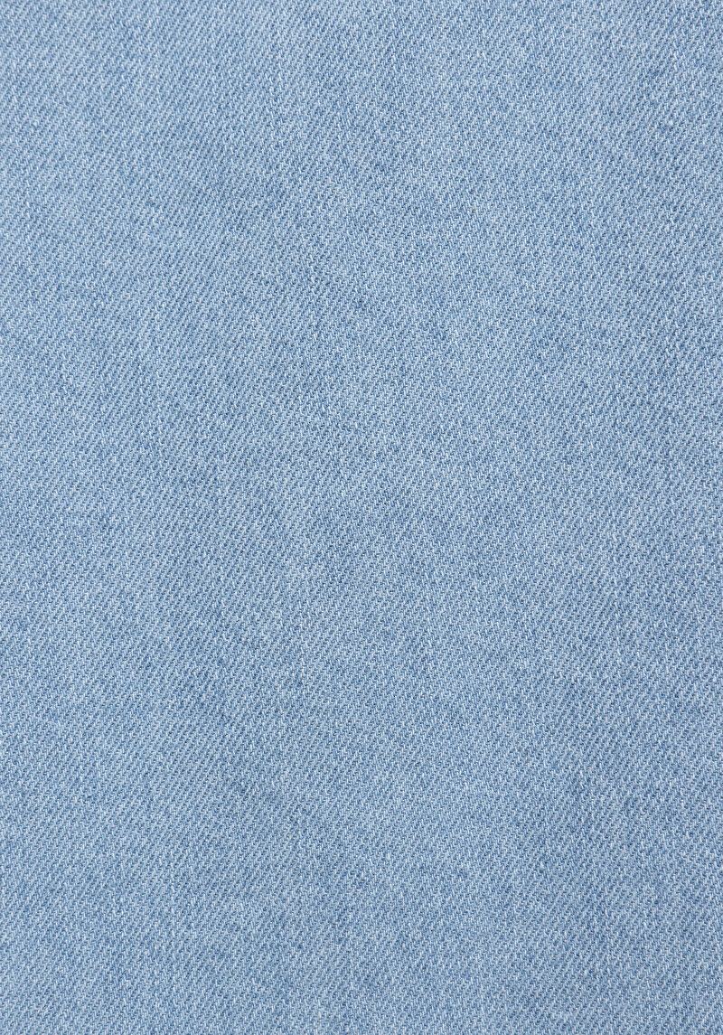 Regular Fit Klasik Yaka Düz Erkek Light İndigo Denim Kısa Kol Gömlek