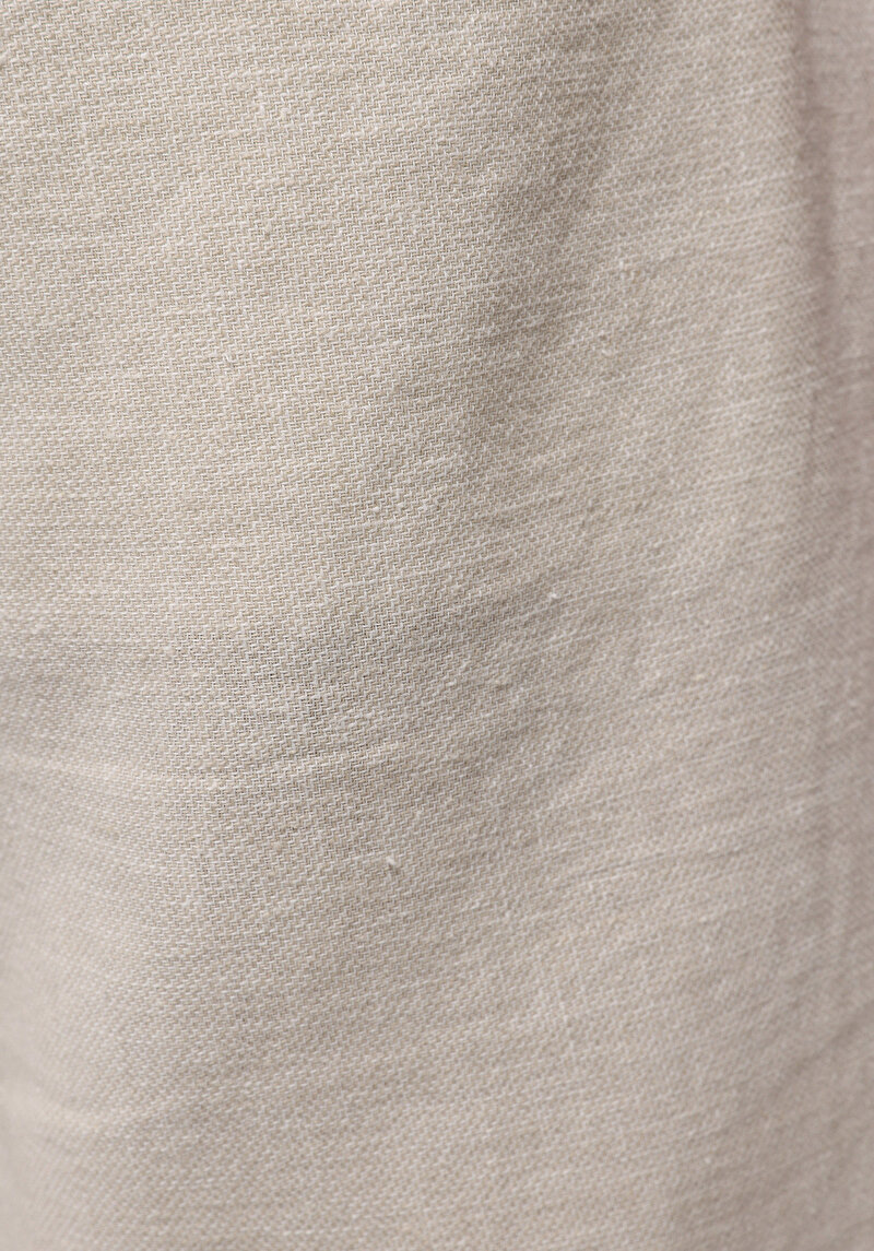 Regular Fit Orta Bel Düz Erkek Bej Şort