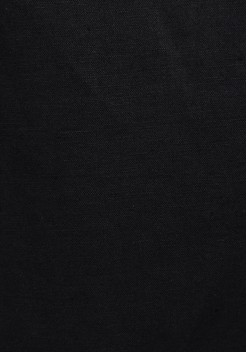 Regular Fit Shirt Neck Düz Erkek Siyah Uzun Kol Gömlek