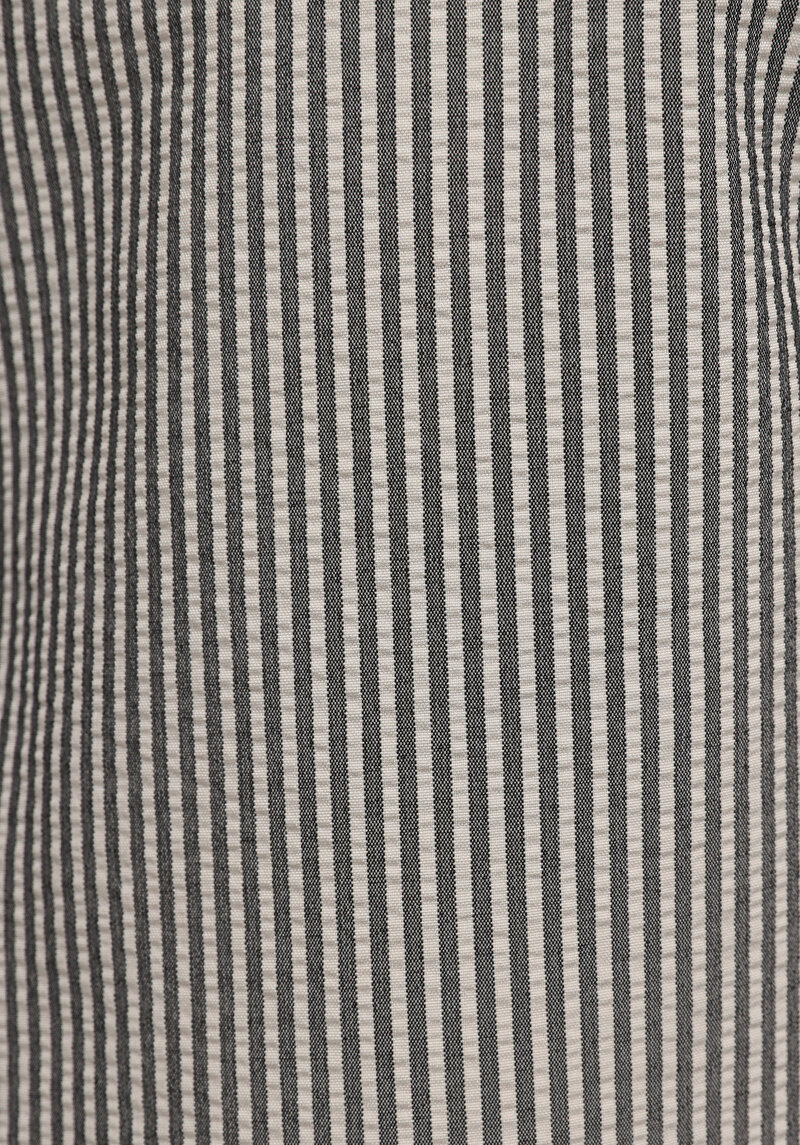 Slim Fit Çizgili Erkek Antrasit Deniz Şortu