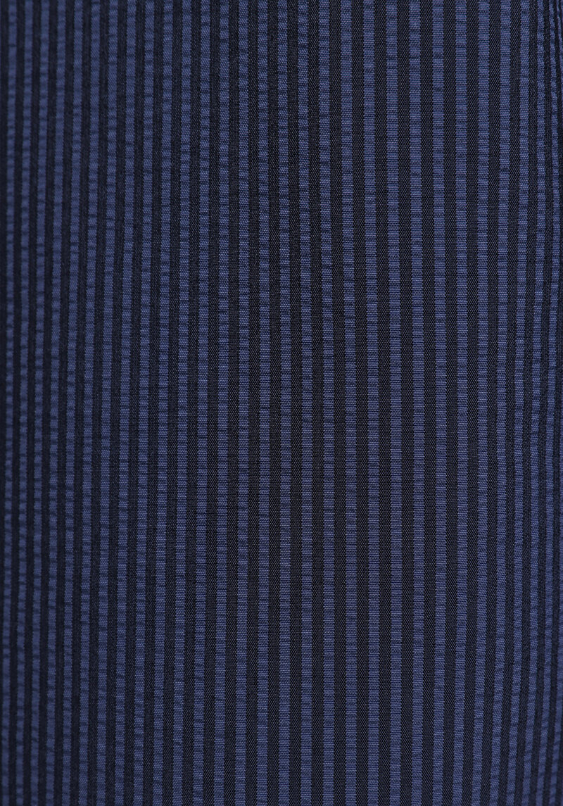 Slim Fit Çizgili Erkek Mavi Deniz Şortu