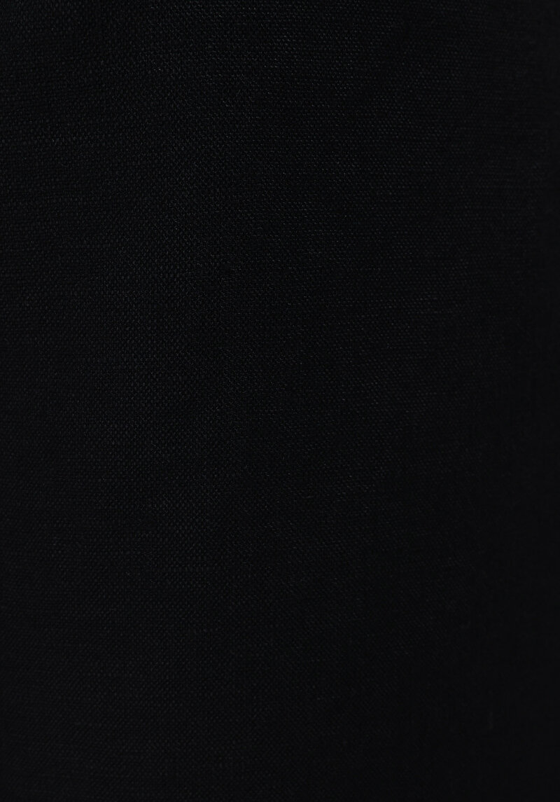 Regular Fit Orta Bel Düz Erkek Siyah Şort