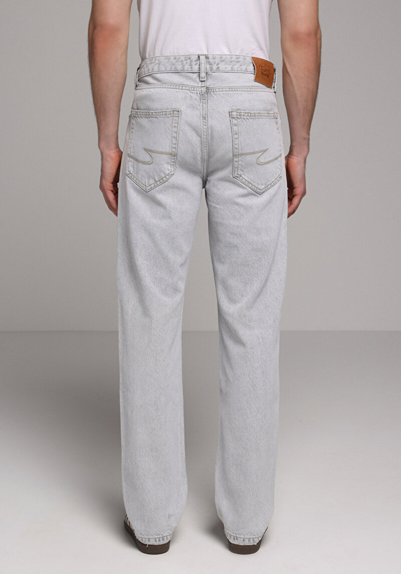 Regular Fit Erkek Grey Denim Jean Pantolon