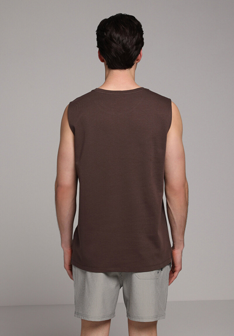 Regular Fit   Erkek Kahverengi Atlet