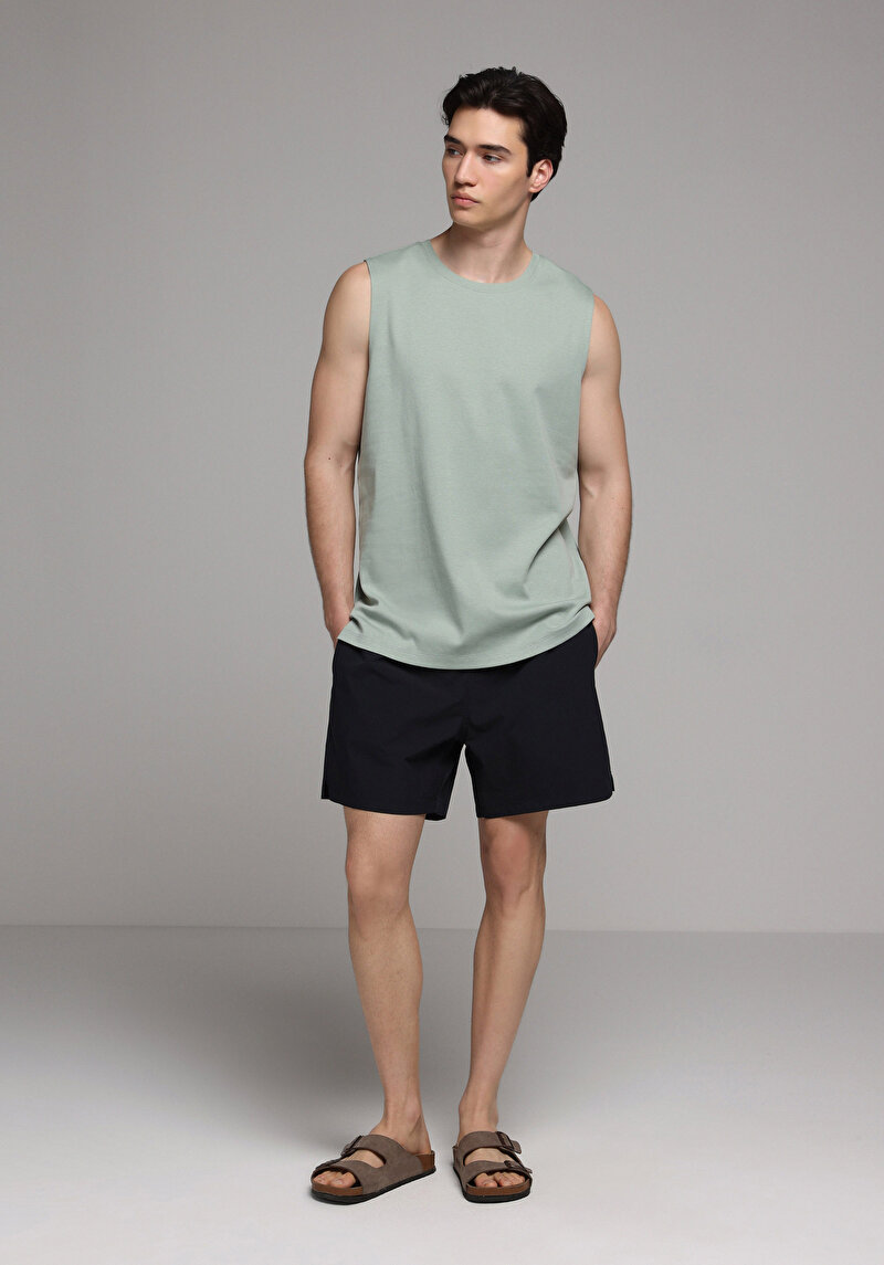 Regular Fit   Erkek Yeşil Atlet