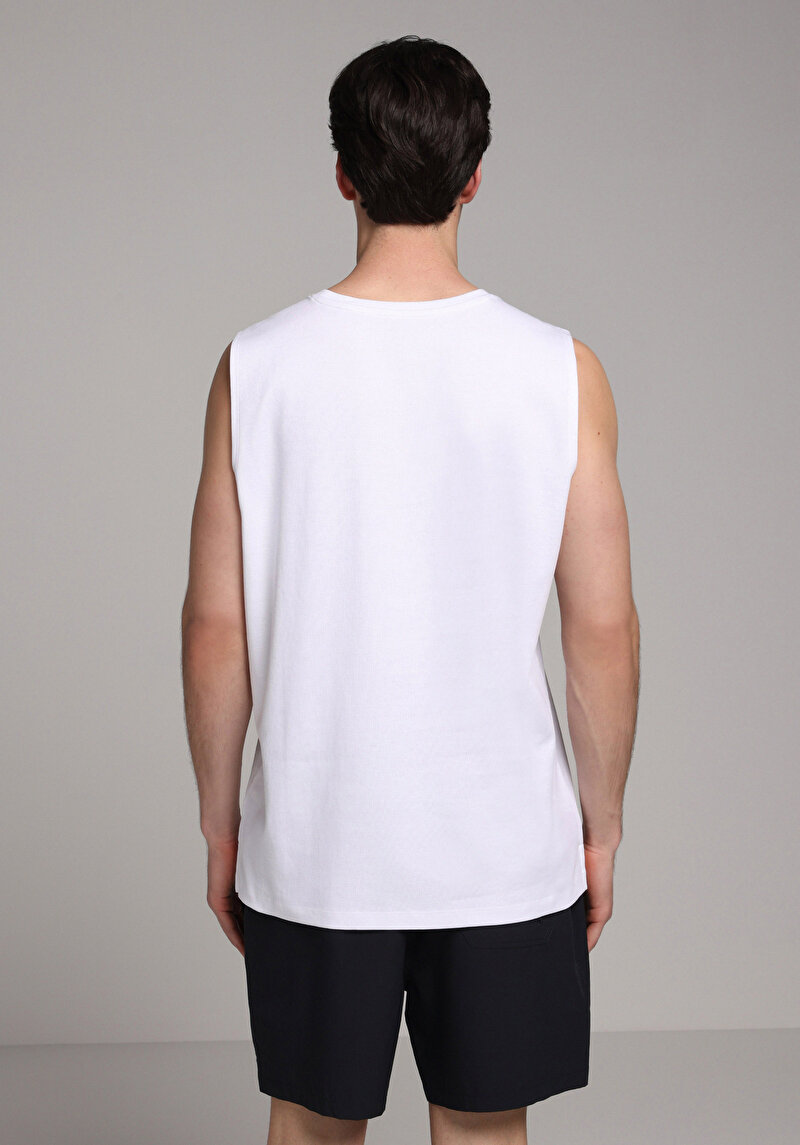 Regular Fit Erkek Beyaz Atlet