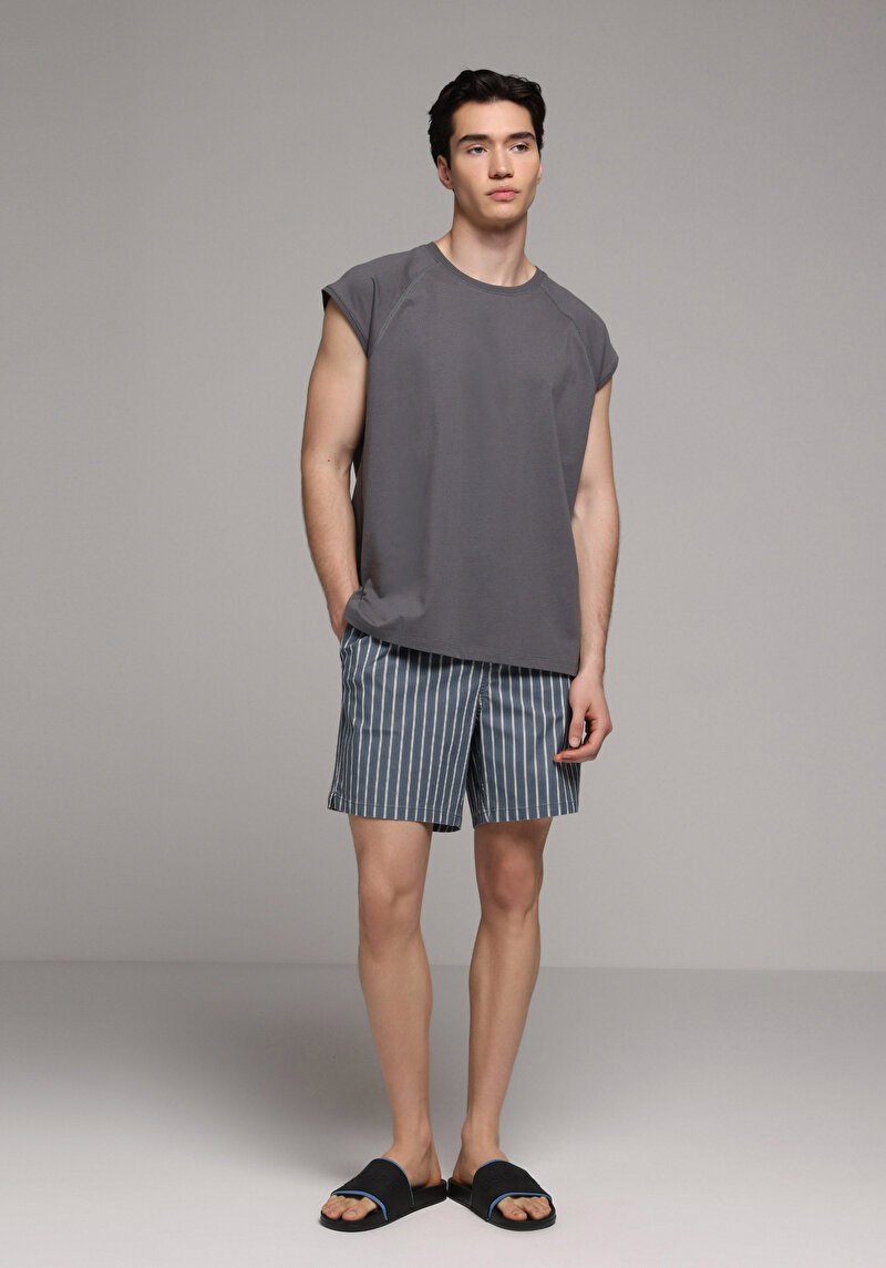 Boxy Fit Erkek Antrasit Atlet