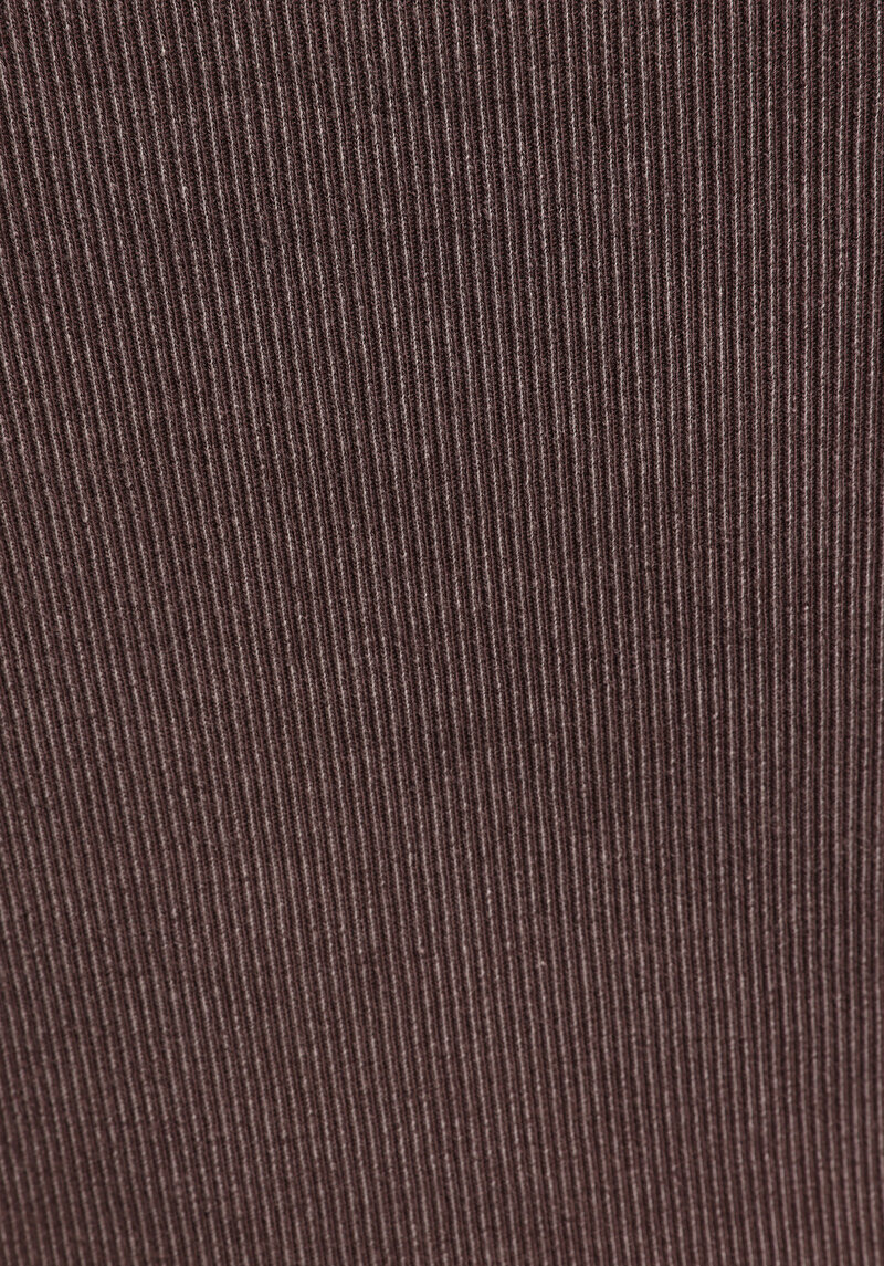 Slim Fit Düz Kadın Kahverengi Kolsuz Elbise