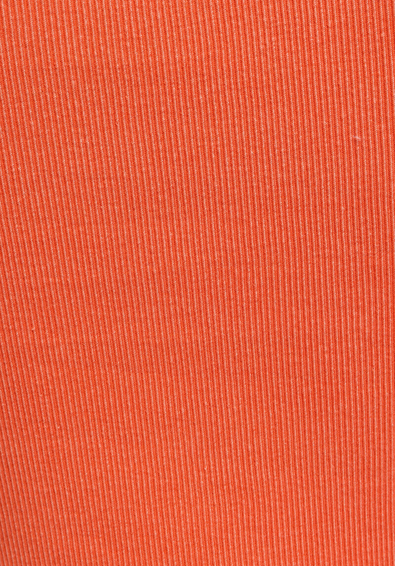 Slim Fit Düz Kadın Turuncu Kolsuz Elbise