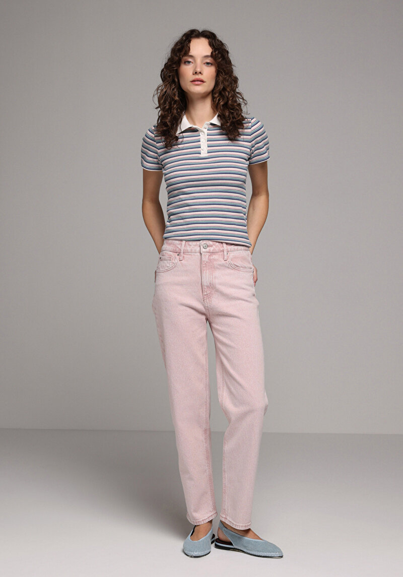 Straight Fit   Kadın Colour Denim Jean Pantolon