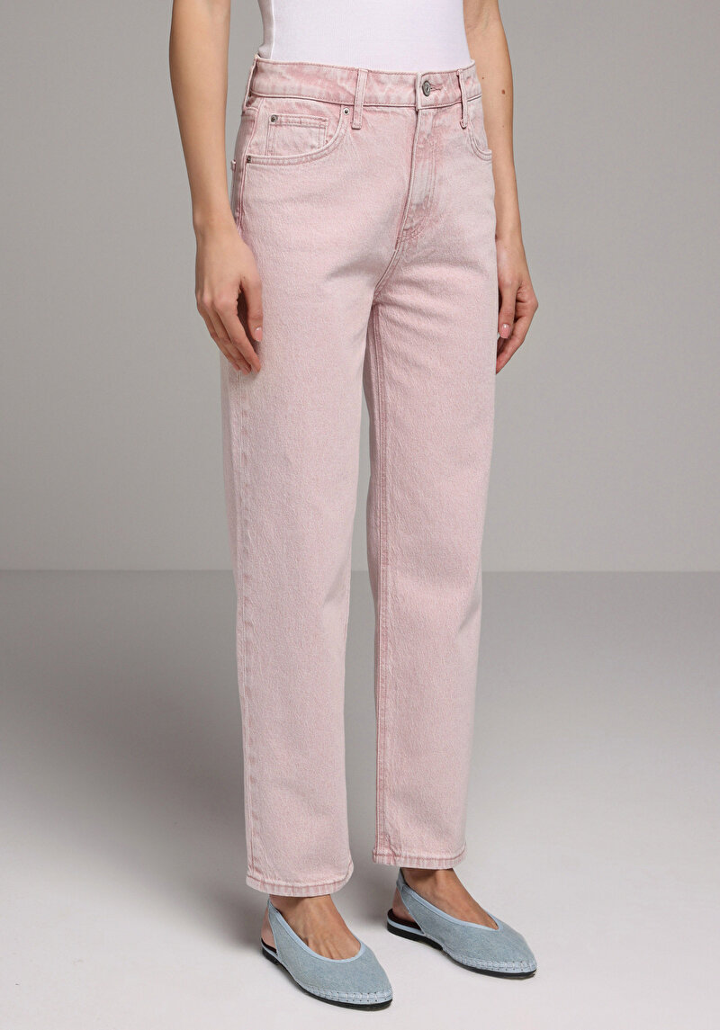 Straight Fit Kadın Colour Denim Jean Pantolon