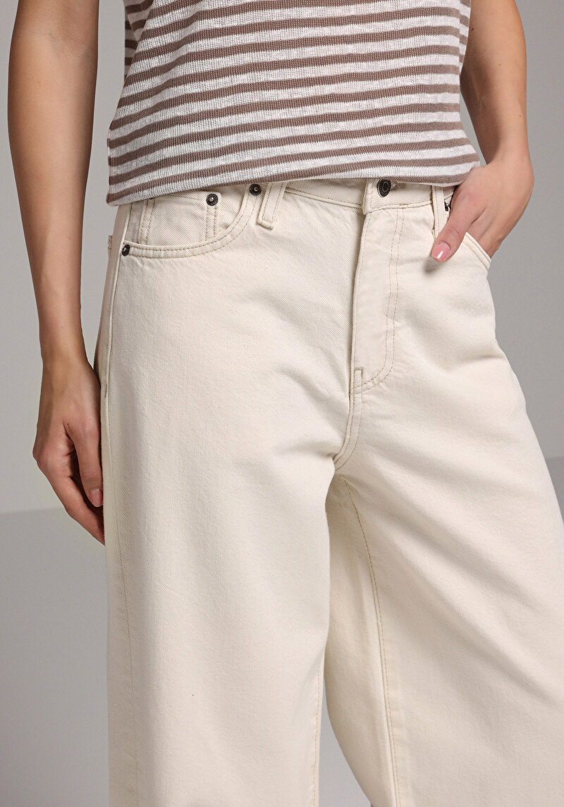 Loose Fit   Kadın Colour Denim Jean Pantolon