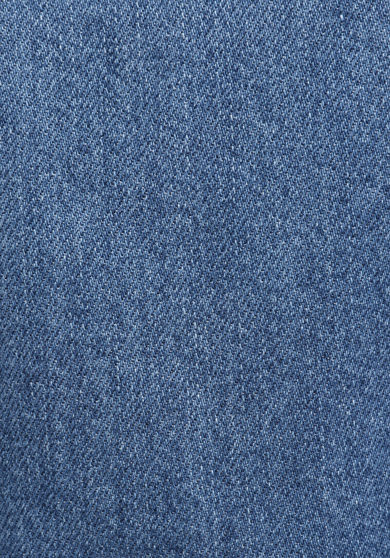 Regular Fit  Düz Kadın Mid İndigo Denim Jean Şort
